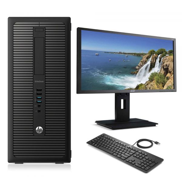 Schüler-Set: HP EliteDesk 800 i5 4GB 250GB PC-Set inkl. WIN + 22 Zoll Monitor
